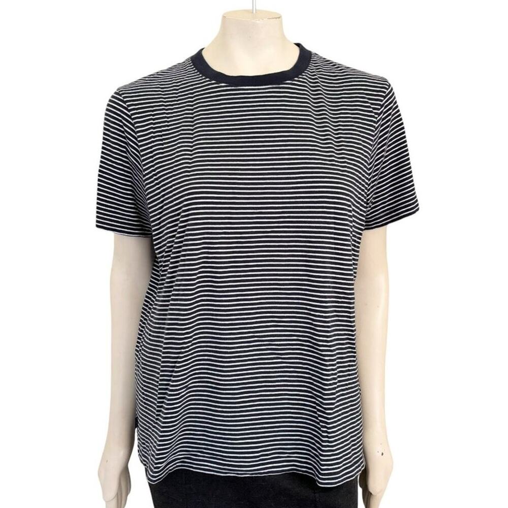 SUPERDRY Organic Cotton Short Sleeve Nautical Stripe Crewneck Tee  SZ 12